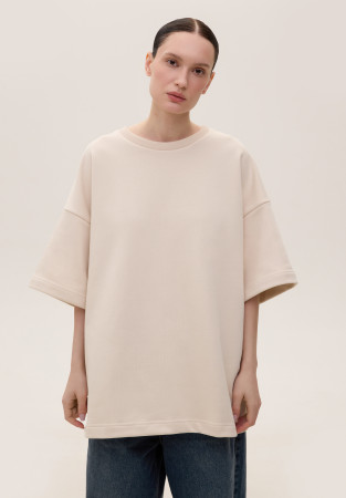 Футболка из плотной трёхнитки one size natural